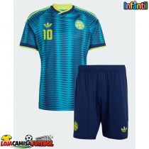 Camisa de Futebol Colômbia James Rodriguez #10 Equipamento Secundário Infantil Mundo 2026 Manga Curta (+ Calças curtas)